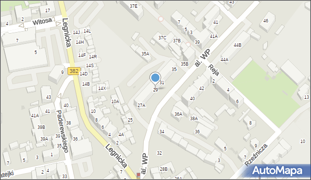 Strzegom, Aleja Wojska Polskiego, 29, mapa Strzegom