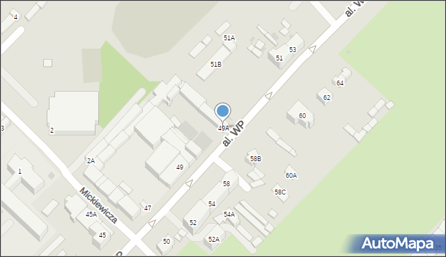 Strzegom, Aleja Wojska Polskiego, 49A, mapa Strzegom