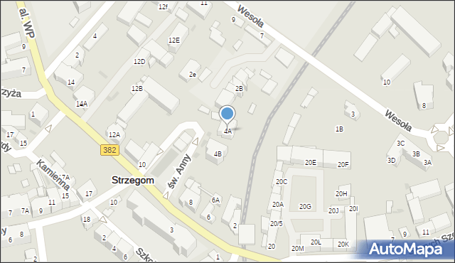 Strzegom, Aleja Wojska Polskiego, 4A, mapa Strzegom