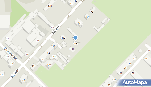 Strzegom, Aleja Wojska Polskiego, 60A, mapa Strzegom