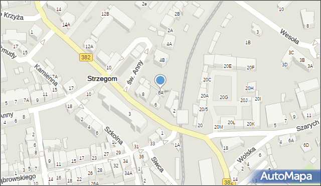 Strzegom, Aleja Wojska Polskiego, 6A, mapa Strzegom