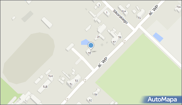 Strzegom, Aleja Wojska Polskiego, 75, mapa Strzegom