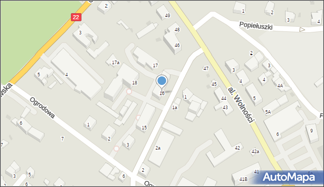 Strzelce Krajeńskie, Aleja Piastów, 16, mapa Strzelce Krajeńskie