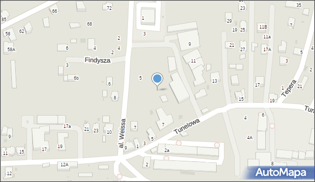 Strzyżów, Aleja Weissa, 5j, mapa Strzyżów