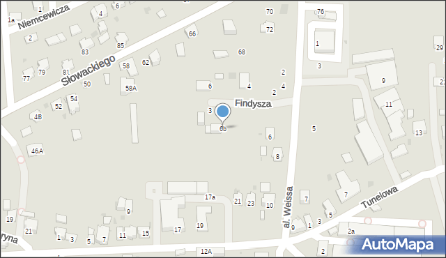 Strzyżów, Aleja Weissa, 6b, mapa Strzyżów