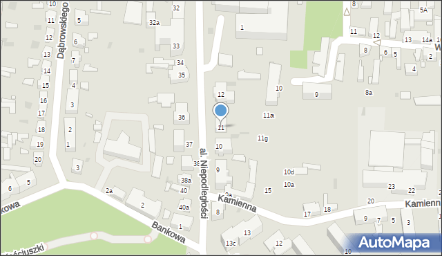 Sulechów, Aleja Niepodległości, 11, mapa Sulechów