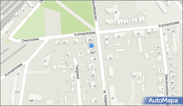 Sulechów, Aleja Niepodległości, 26a, mapa Sulechów