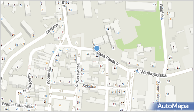 Sulechów, Aleja Wielkopolska, 12, mapa Sulechów