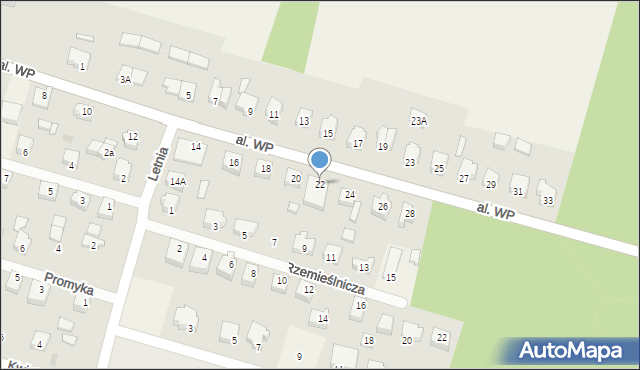Sulęczyno, Aleja Wojska Polskiego, 22, mapa Sulęczyno