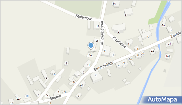 Sulęczyno, Aleja Zwycięstwa, 13b, mapa Sulęczyno