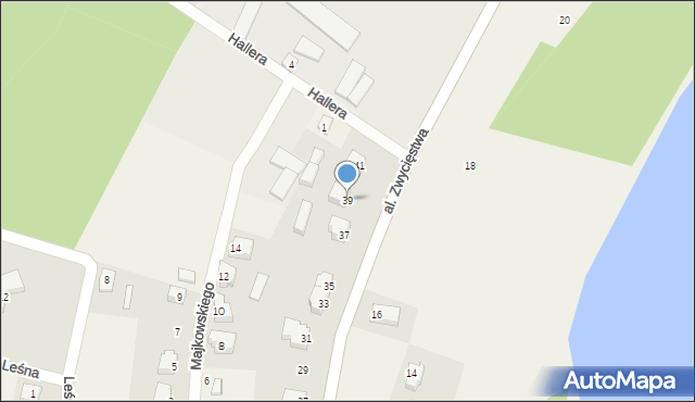 Sulęczyno, Aleja Zwycięstwa, 39, mapa Sulęczyno