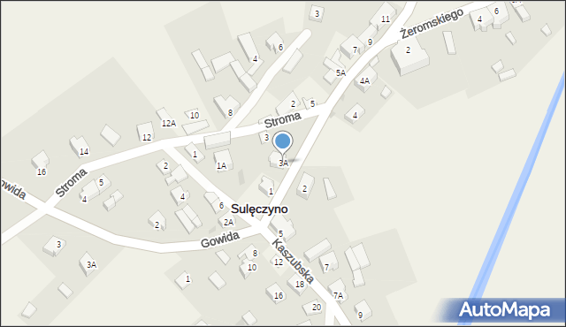 Sulęczyno, Aleja Zwycięstwa, 3A, mapa Sulęczyno