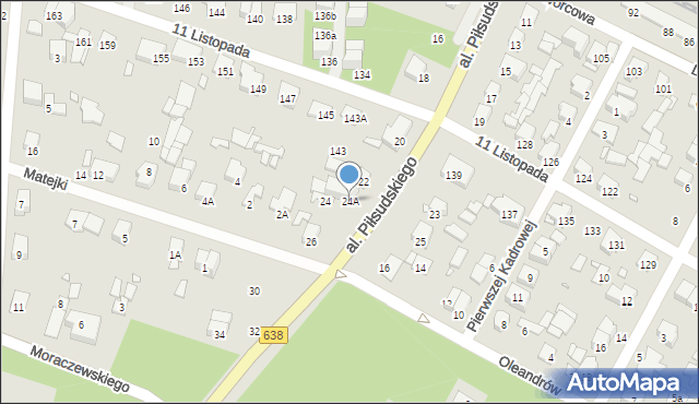 Sulejówek, Aleja Piłsudskiego Józefa, marsz., 24A, mapa Sulejówek