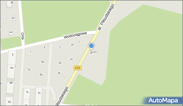 Sulejówek, Aleja Piłsudskiego Józefa, marsz., 47, mapa Sulejówek