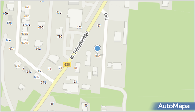 Sulejówek, Aleja Piłsudskiego Józefa, marsz., 57A, mapa Sulejówek