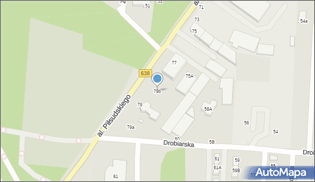 Sulejówek, Aleja Piłsudskiego Józefa, marsz., 79b, mapa Sulejówek