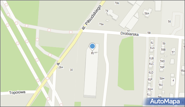 Sulejówek, Aleja Piłsudskiego Józefa, marsz., 81, mapa Sulejówek