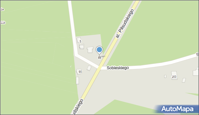 Sulejówek, Aleja Piłsudskiego Józefa, marsz., 88, mapa Sulejówek