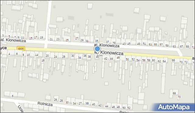 Sulmierzyce, Aleja Klonowicza, 40, mapa Sulmierzyce