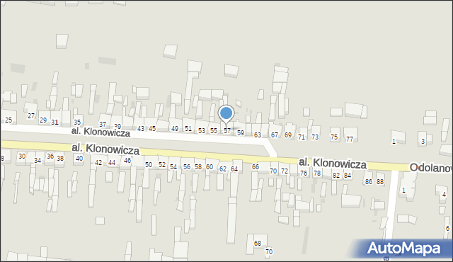Sulmierzyce, Aleja Klonowicza, 57, mapa Sulmierzyce