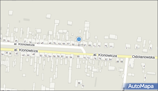 Sulmierzyce, Aleja Klonowicza, 63, mapa Sulmierzyce
