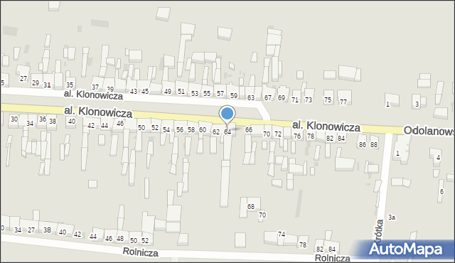Sulmierzyce, Aleja Klonowicza, 64, mapa Sulmierzyce