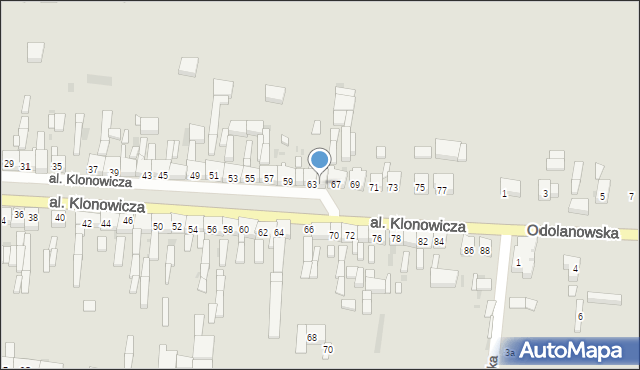 Sulmierzyce, Aleja Klonowicza, 65, mapa Sulmierzyce