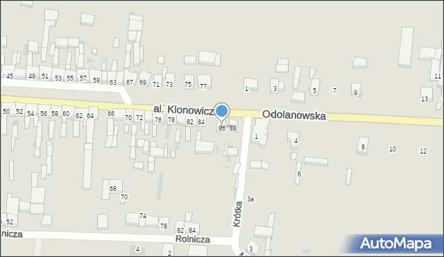 Sulmierzyce, Aleja Klonowicza, 86, mapa Sulmierzyce