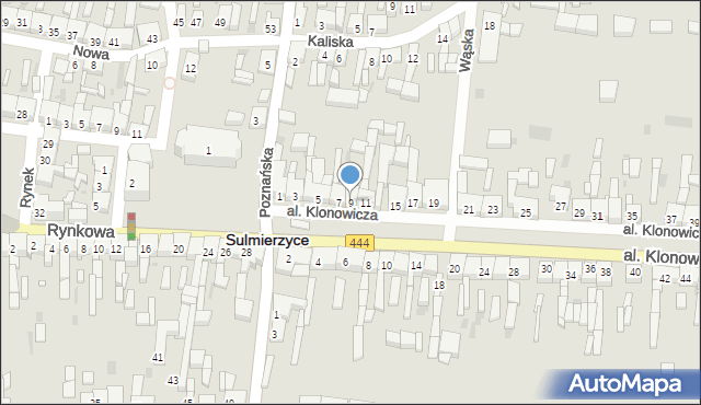 Sulmierzyce, Aleja Klonowicza, 9, mapa Sulmierzyce