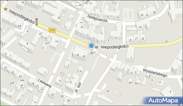 Świdnica, Aleja Niepodległości, 18c, mapa Świdnicy