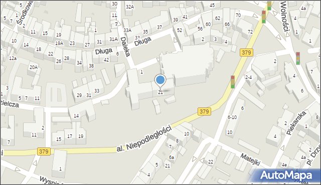 Świdnica, Aleja Niepodległości, 21, mapa Świdnicy