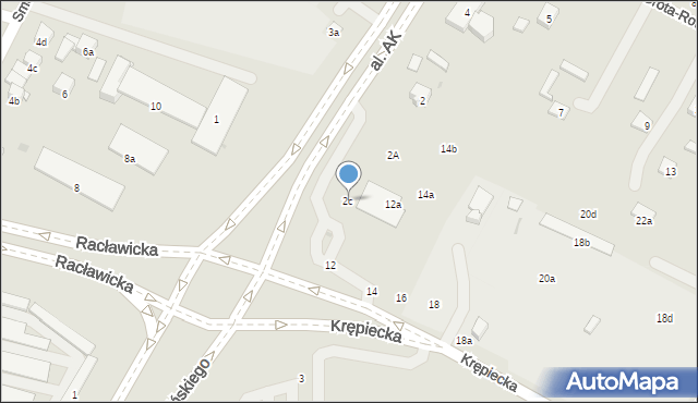 Świdnik, Aleja Armii Krajowej, 2c, mapa Świdnika