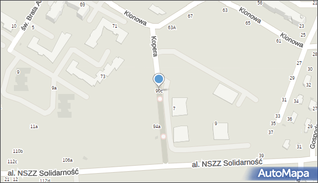 Świdnik, Aleja Lotników Polskich, 90c, mapa Świdnika