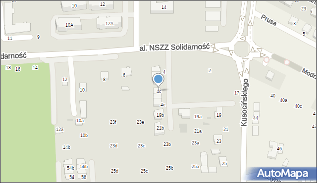 Świdnik, Aleja NSZZ Solidarność, 4c, mapa Świdnika