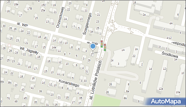 Świdnik, Aleja Wojska Polskiego, 2, mapa Świdnika