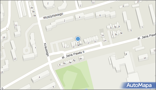 Świecie, Aleja Jana Pawła II, 1e, mapa Świecie