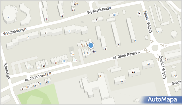 Świecie, Aleja Jana Pawła II, 3d, mapa Świecie
