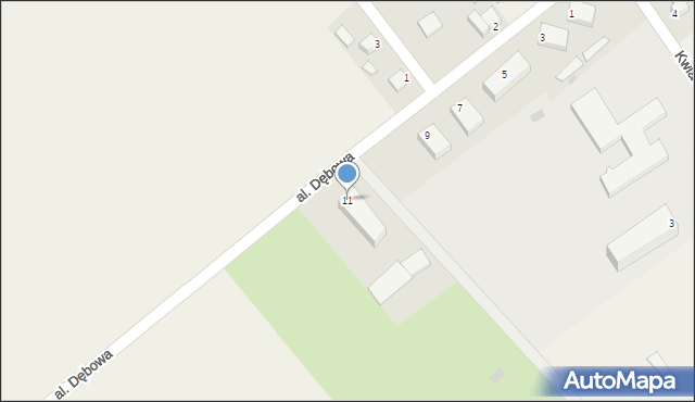 Sypniewo, Aleja Dębowa, 11, mapa Sypniewo