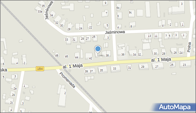 Szamotuły, Aleja 1 Maja, 40a, mapa Szamotuły