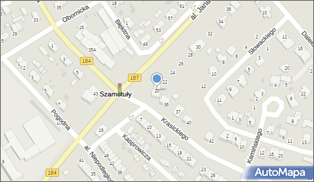 Szamotuły, Aleja Jana Pawła II, 20, mapa Szamotuły