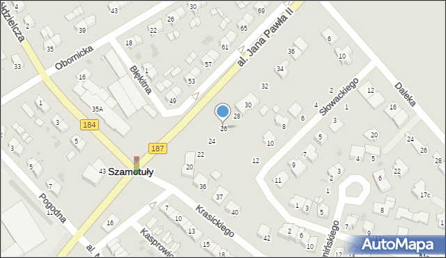 Szamotuły, Aleja Jana Pawła II, 26, mapa Szamotuły