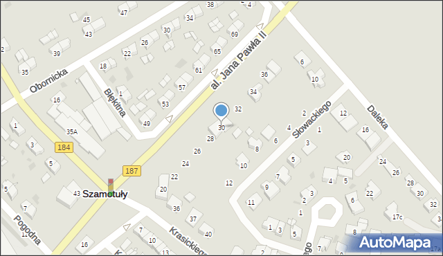 Szamotuły, Aleja Jana Pawła II, 30, mapa Szamotuły