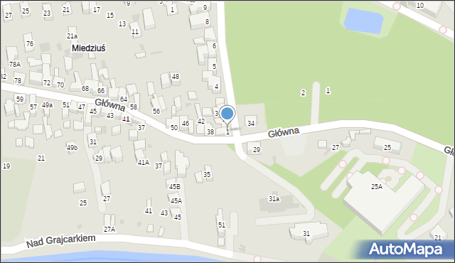 Szczawnica, Aleja Parkowa, 1, mapa Szczawnica
