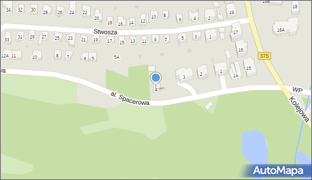 Szczawno-Zdrój, Aleja Spacerowa, 4, mapa Szczawno-Zdrój
