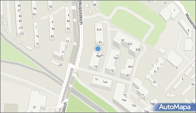 Szczecin, Aleja Powstańców Wielkopolskich, 78A, mapa Szczecina