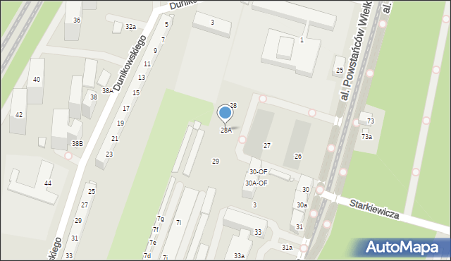 Szczecin, Aleja Powstańców Wielkopolskich, 28A, mapa Szczecina