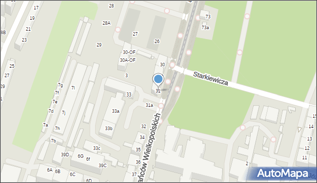 Szczecin, Aleja Powstańców Wielkopolskich, 31, mapa Szczecina