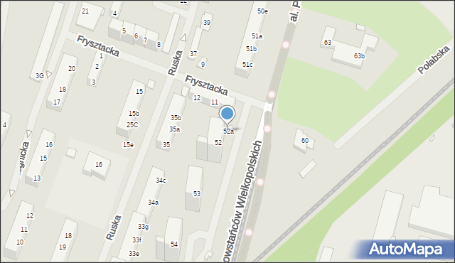 Szczecin, Aleja Powstańców Wielkopolskich, 52a, mapa Szczecina