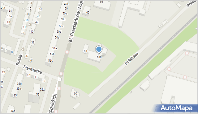 Szczecin, Aleja Powstańców Wielkopolskich, 63b, mapa Szczecina