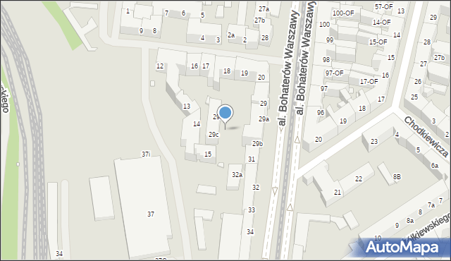 Szczecin, Aleja Bohaterów Warszawy, 30, mapa Szczecina